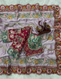 Hypnotic Lavender Rangoli Silk Sequence Embroidery Work Saree With Stitched Blouse