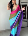 Fantabulous 1-Minute Ready To Wear Multi Color Georgette Saree