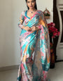 Snappy 1-Minute Ready To Wear Multicolor Printed Georgette Saree