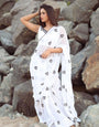 Pulsating 1-Minute Ready To Wear White Georgette Saree