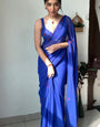 Grandiose 1-Minute Ready To Wear Blue Georgette Saree