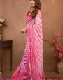 Palimpsest 1-Minute Ready To Wear Pink Georgette Saree