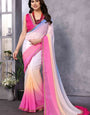 Demanding 1-Minute Ready To Wear Pink and Sky Georgette Saree