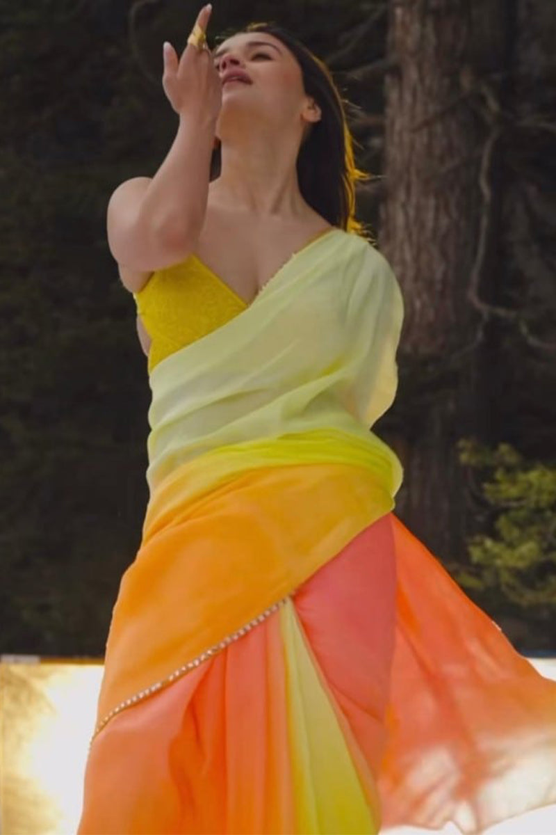 Susurrous 1-Minute Ready To Wear Multi Color Georgette Saree