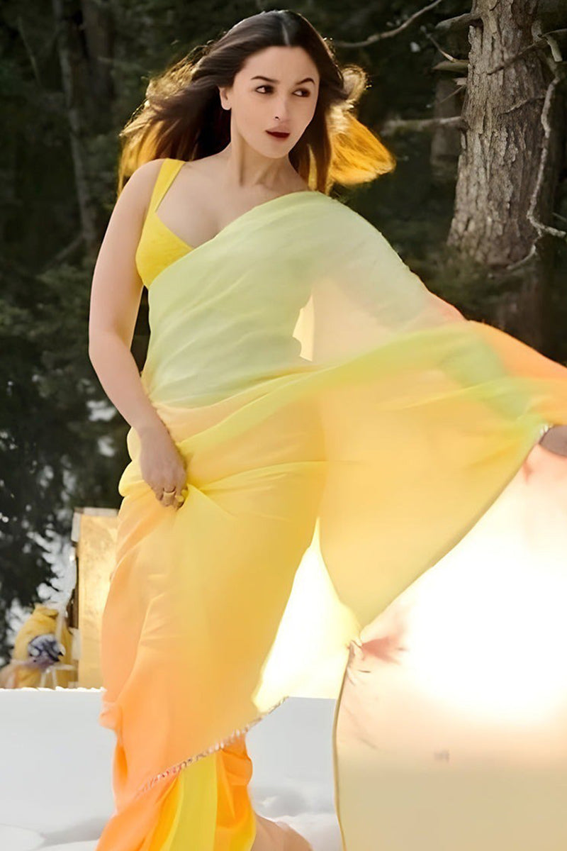 Susurrous 1-Minute Ready To Wear Multi Color Georgette Saree