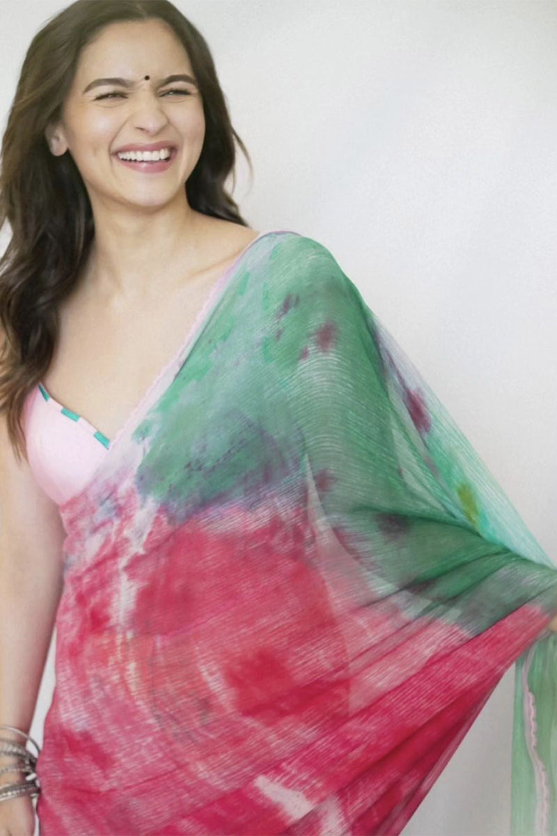 Most Prodigal 1-Minute Ready To Wear Multi Color Georgette Saree