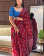 Zephyr 1-Minute Ready To Wear Maroon Cotton Saree