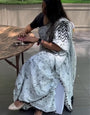 Sophisticated 1 Minute Ready To Wear White Mul Cotton Digital Printed Saree With Pocket
