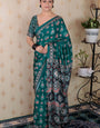 Intricate Rama 1 Minute Ready To Wear Digital Printed Crape Silk Saree