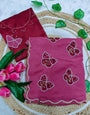 Surreptitious Pink Georgette Butterfly Hand Work Saree