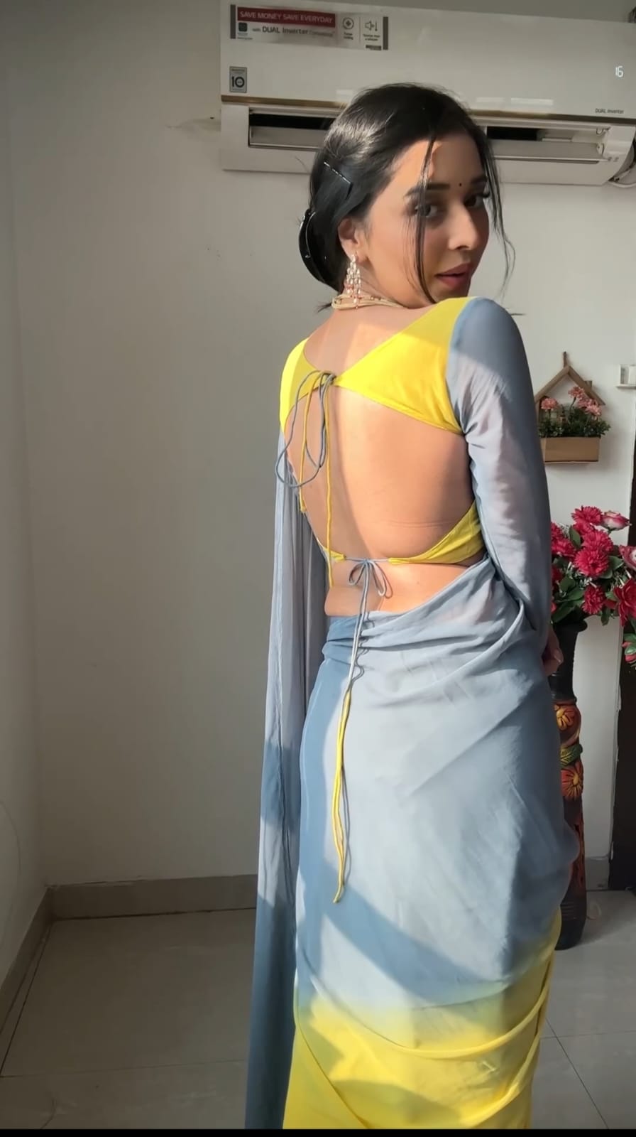 Whimsical 1-Minute Ready To Wear Multi Color Georgette Saree