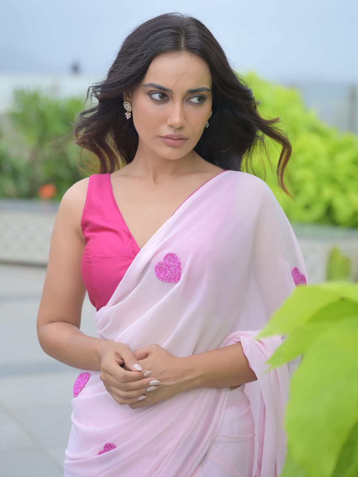 Preferable 1-Minute Ready To Wear Light Pink Georgette Saree