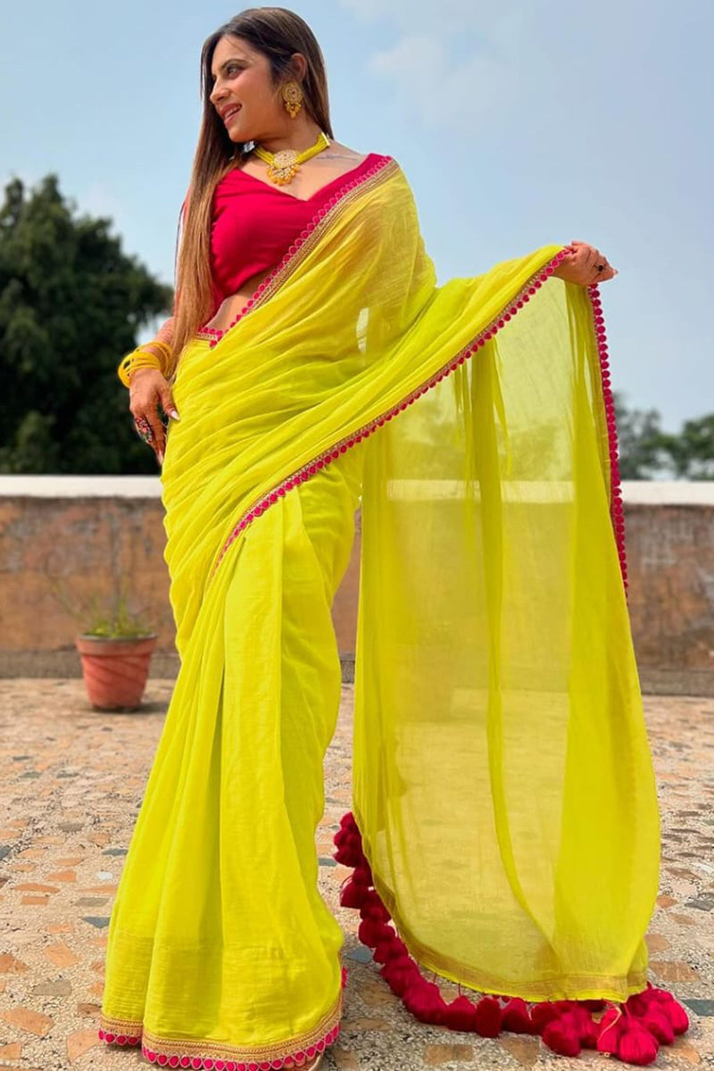 Scintilla 1-Minute Ready To Wear Perrot Nylon Silk Saree
