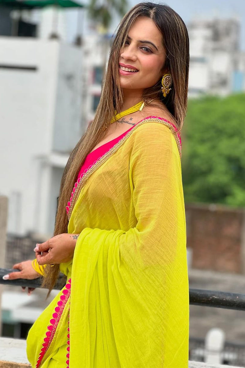 Scintilla 1-Minute Ready To Wear Perrot Nylon Silk Saree