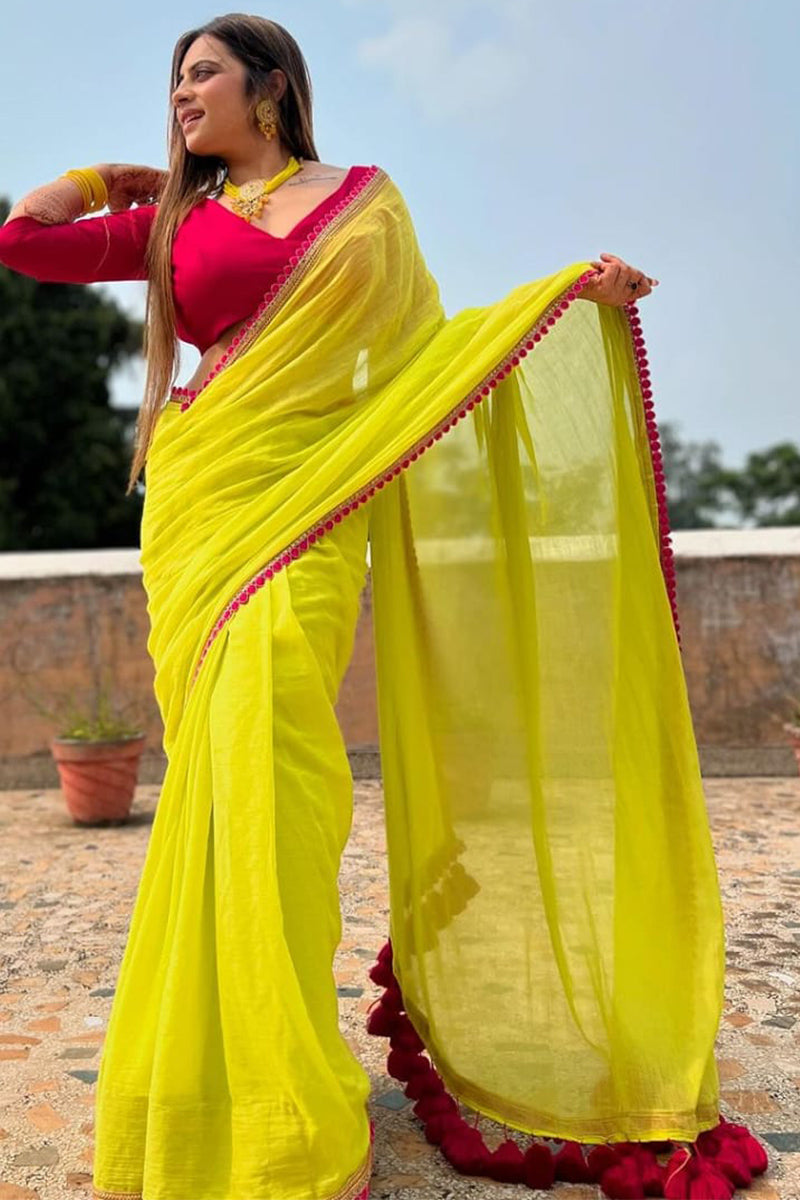 Scintilla 1-Minute Ready To Wear Perrot Nylon Silk Saree