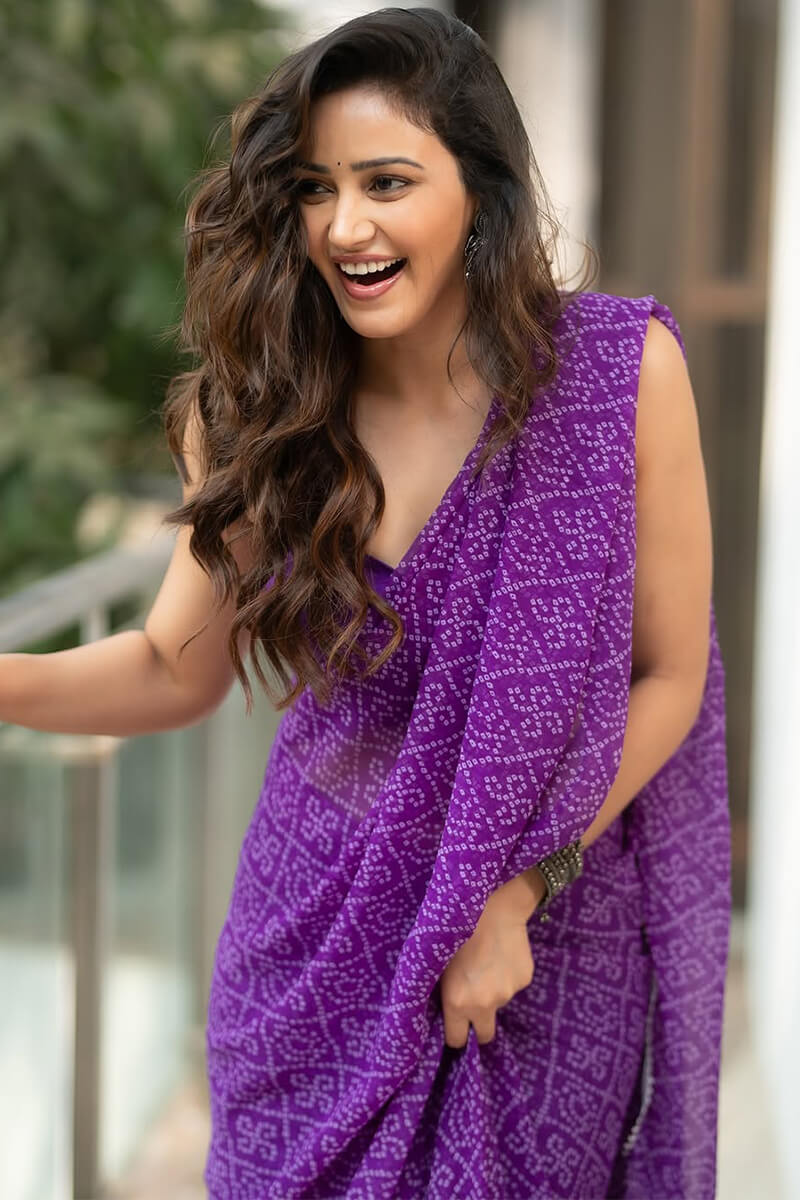 Beguiling 1-Minute Ready To Wear Purple Georgette Saree