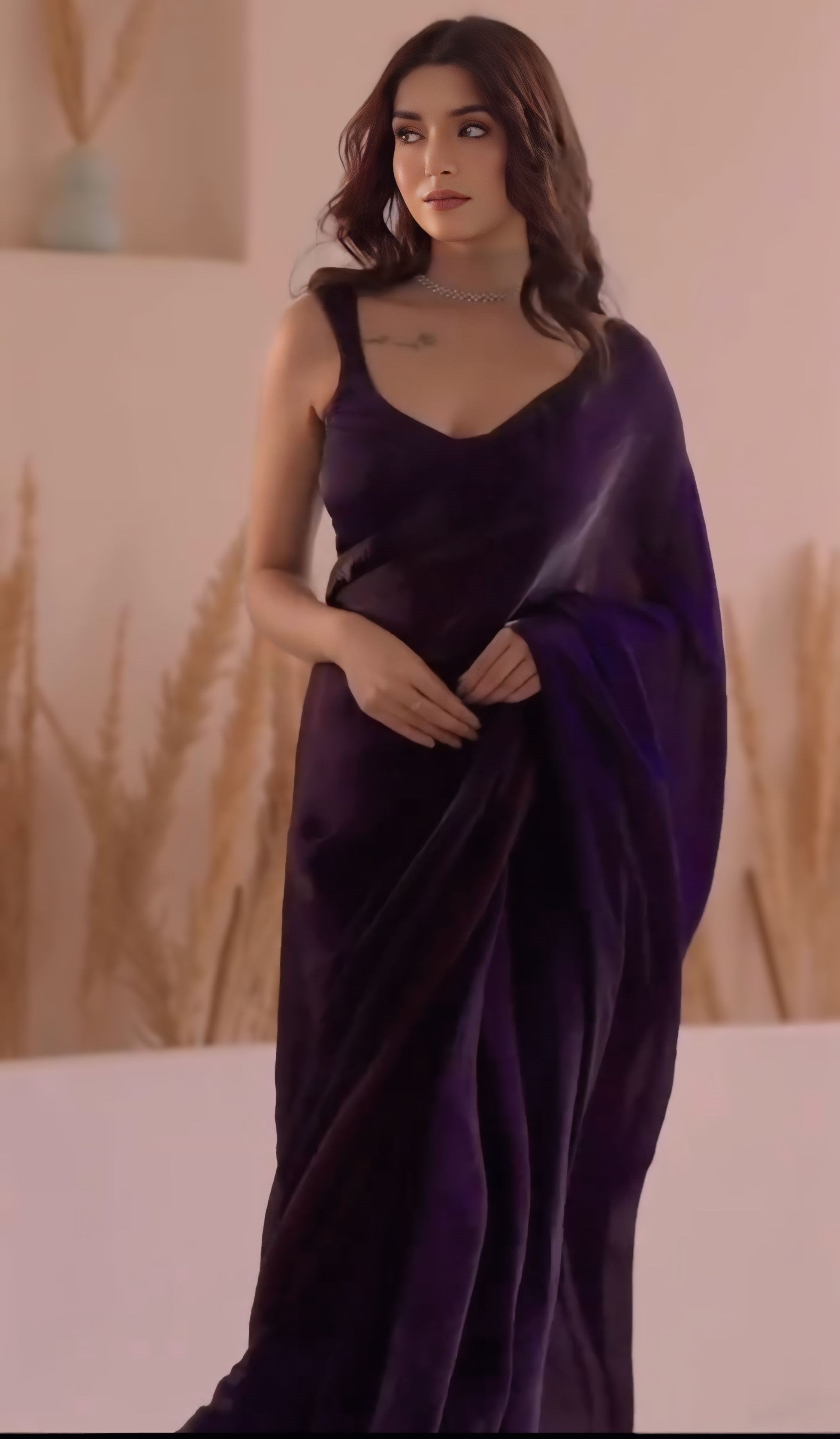 Ebullience Purple Fancy Silk Saree With Wonderful Blouse Piece