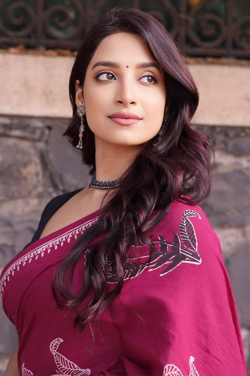 Seraglio 1 Minute Ready To Wear Dark Pink Mul Cotton Digital Printed Saree With Pocket